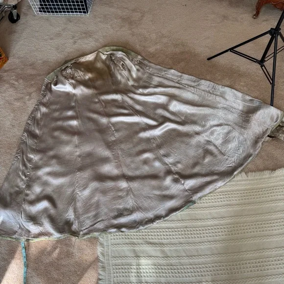 Original 1930s Chinese Silk Brocade House Coat Robe Dress Floral Frog Closures - Picture 15 of 17